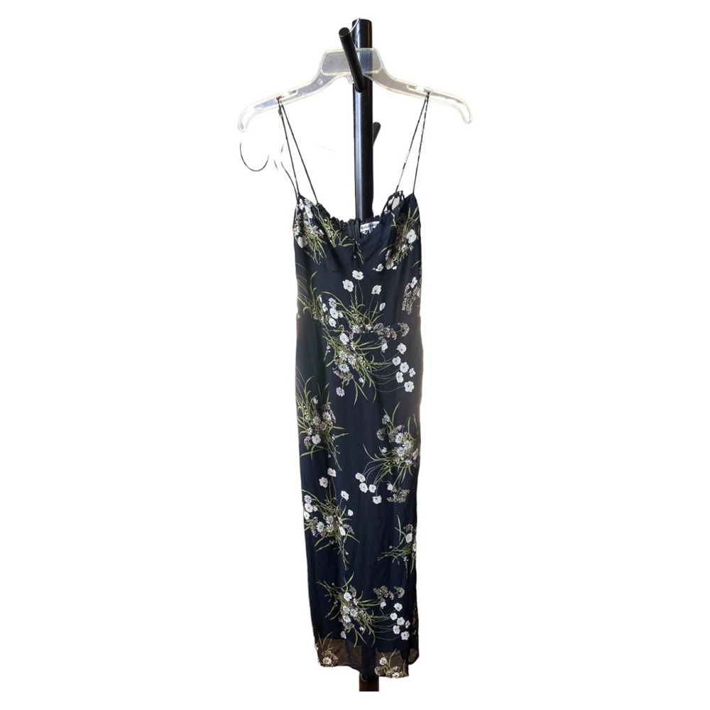Reformation Kourtney Black Floral Dress - Picture 2 of 10